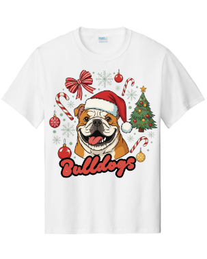 Bulldog Christmas Gameday Shortsleeve