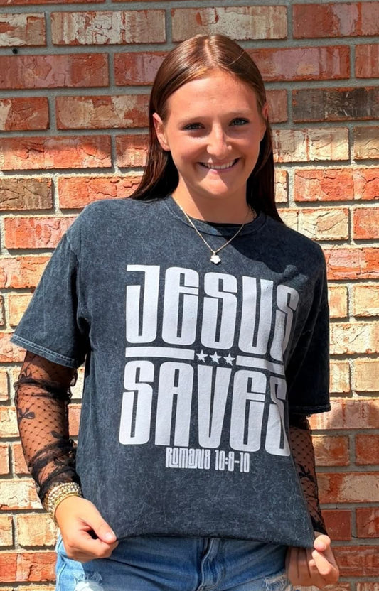 Jesus Saves graphic tee