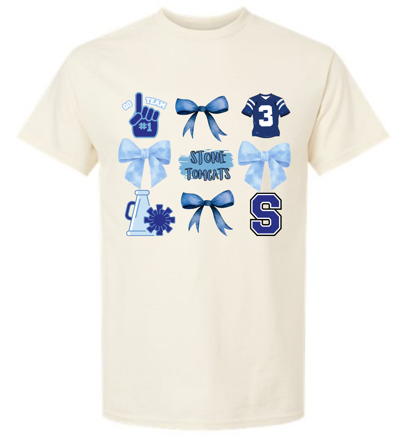 Stone Tomcats Bow Spirit Tee