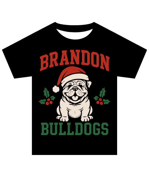 Brandon Bulldog Christmas Black